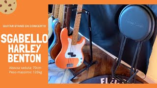 Video thumbnail for Sgabello Harley Benton per live con stand chitarra/basso incorporato (Guitar Stool with stand) by Basso Elettrico Carlo Chirio