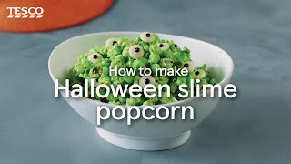 How to make Halloween slime popcorn