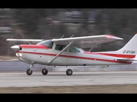 Cessna 182 Smooth Approach and Landing in Nelson, British Columbia, CZNL