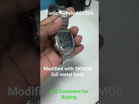 Casio Royale AE1200 Modified with full metal body from SKMOD #casio #modkit