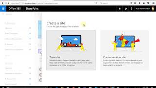 How to create a SharePoint Communications site