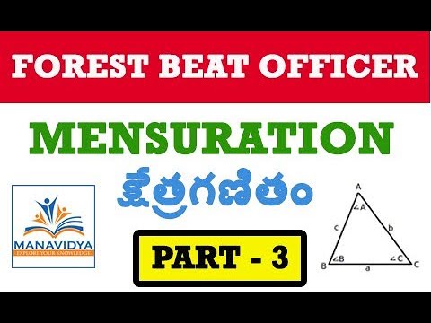 Mensuration Maths Tricks Part 3 by Manavidya Video