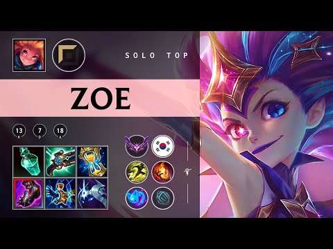 Zoe Top vs Mordekaiser - KR Master Patch 25.22