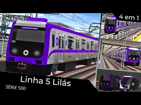 OpenBVE - LINE 5 LILAC with the EMU 500 SERIES of SÃO PAULO METRO! Capão Redondo to Chácara Klabin