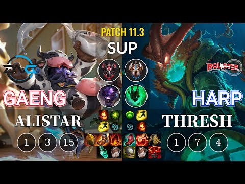 DFM Gaeng Alistar vs KT Harp Thresh Sup - KR Patch 11.3