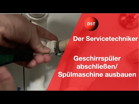 Geschirrspüler abschließen/ Spülmaschine ausbauen