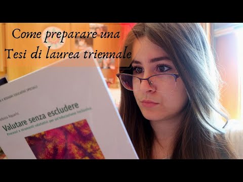 Come preparare una Tesi di laurea Triennale #ScienzedellEducazione