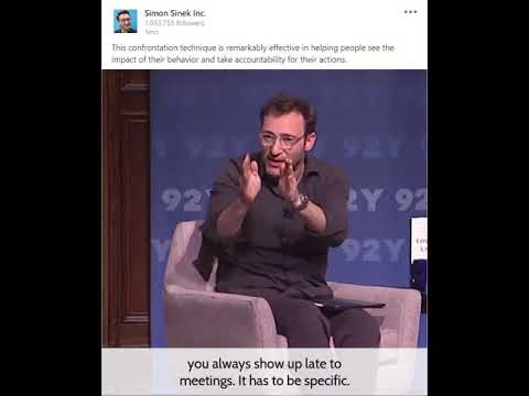 Simon Sinek on Effective confrontations