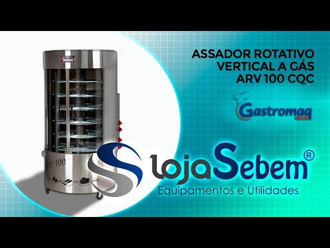Assador Rotativo de Carne a Gás Gastromaq ARV 100 CQC 