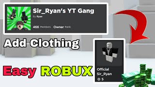 How to Add Clothing to your Roblox Group (FREE ROBUX!) 2023 easy