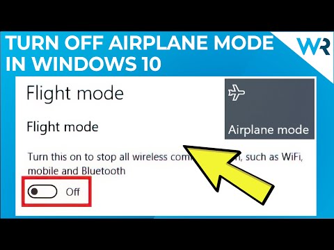 How to turn off airplane mode in Windows 10