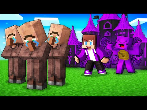 JJ and Mikey Became Dark and Kicked Villagers Out in Minecraft (Maizen)