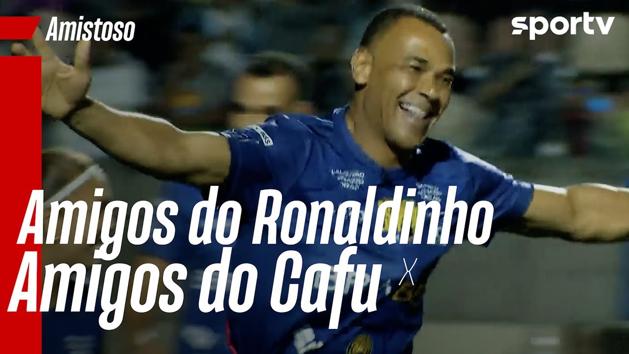 AMIGOS DO RONALDINHO 9 X 11 AMIGOS DO CAFU | GOLS | AMISTOSO | sportv