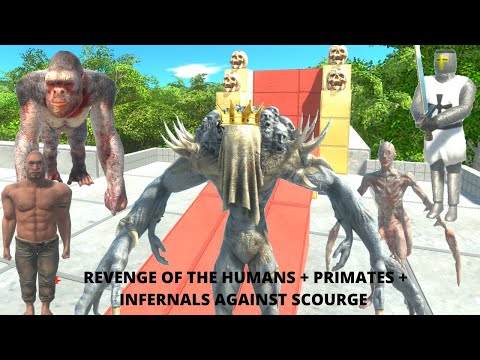 REVENGE OF THE HUMANS + PRIMATES + INFERNALS AGAINST SCOURGE   ANIMAL REVOLT BATTLE SIMULATOR