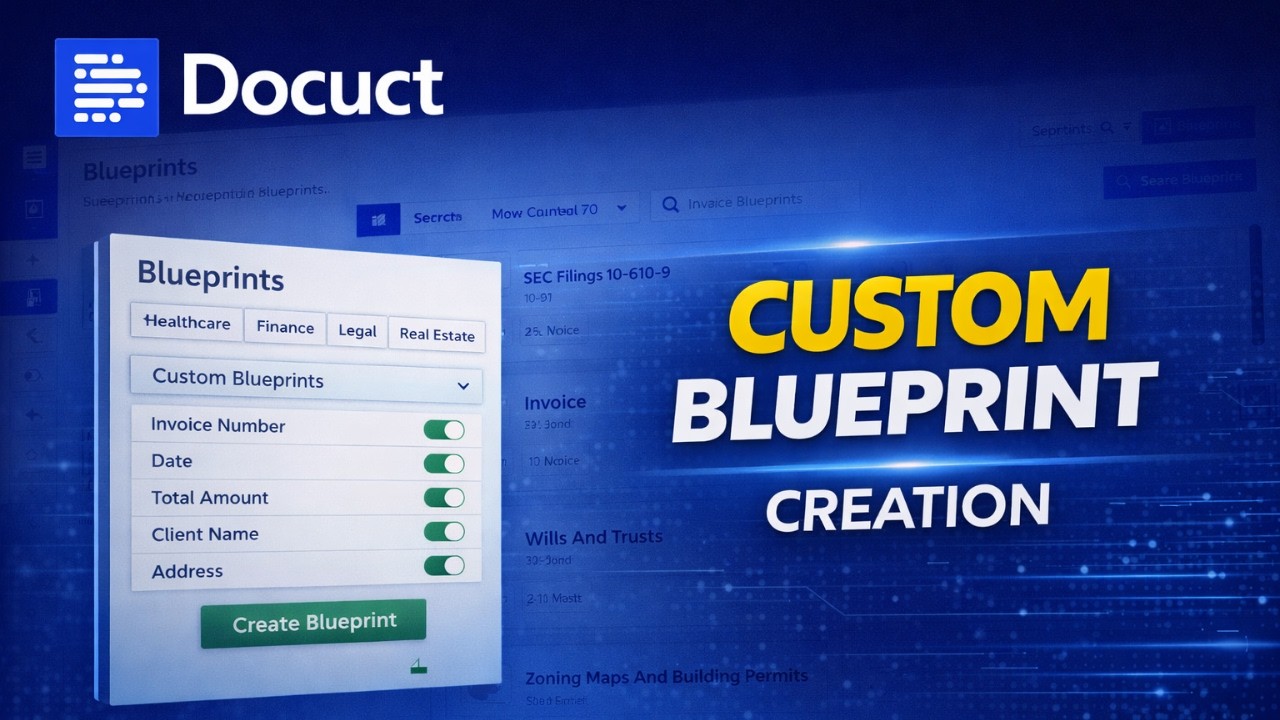 Create Custom Blueprints for AI Document Data Extraction | Docuct