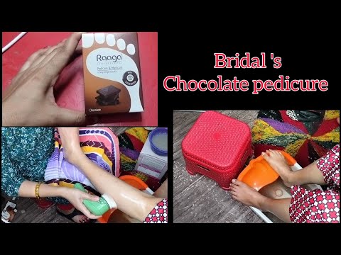 Bridal chocolate pedicure, manicure tutorial, Raaga chocolate pedicure kit se kese karen pedicure