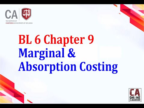 BL 6 Chapter 9 (Session 2) Marginal & Absorption Costing