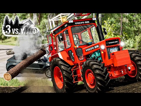 LS22 3 vs Wald #16: CHAOS auf der Baustelle: Baumstämme beschädigen PKW`s | Farming Simulator 22