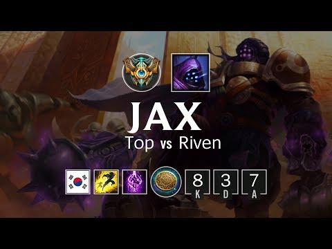 Jax Top vs Riven - KR Challenger Patch 8.2