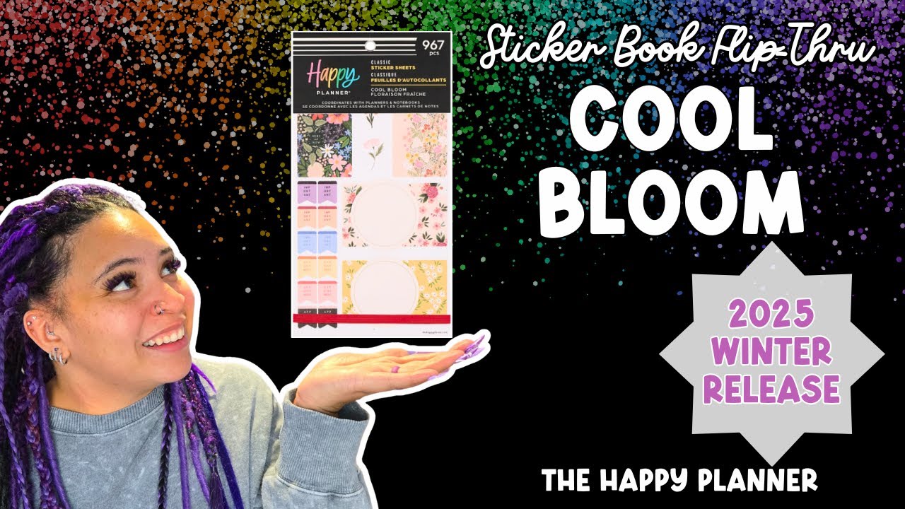 Cool Bloom | Sticker Book Flip-Thru | The Happy Planner | Winter 2025 Release 💜