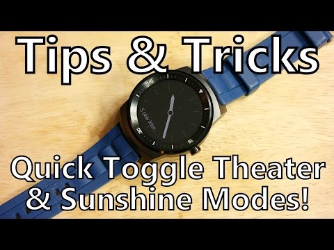 Viewer Tip: Quickly Activate Theater or Sunlight Mode on G Watch R and Moto 360!