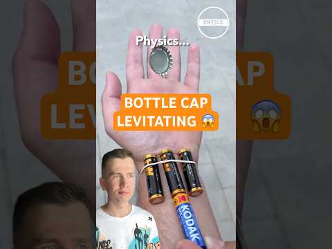 Bottle cap levitating with just some batteries?! 😱