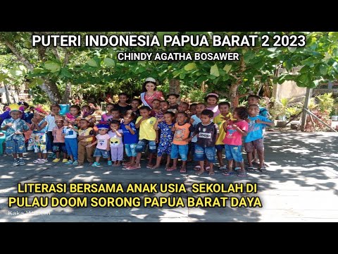 Puteri Indonesia Papua Barat 2 2023 Chindy Agatha Bosawer Literasi Anak Anak Di Pulau Doom Sorong