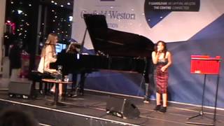 Amy Sinha &amp; Deborah Glenister performs &#39;Taking A Chance On Love&#39; live at Wales Millennium Centre!