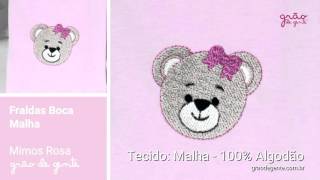 Jogo de Fraldas Boca Malha Mimos Rosa | Red: 54236