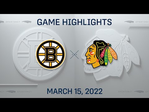 NHL Highlights | Bruins vs. Blackhawks - Mar. 15, 2022