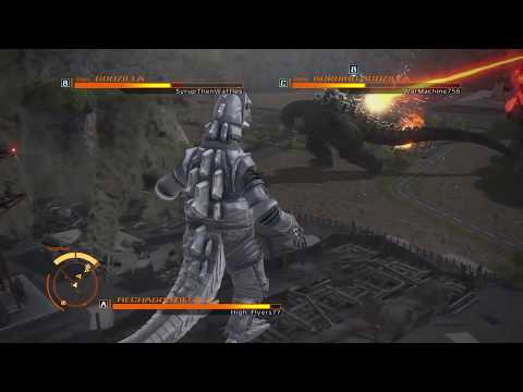 GODZILLA PS4: MechaGodzilla 1975 vs Burning Godzilla vs Heisei Godzilla