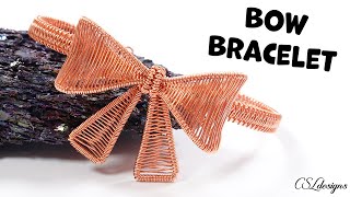 Wirework bow bracelet tutorial ⎮ Cute wirework bow jewelry 🎀