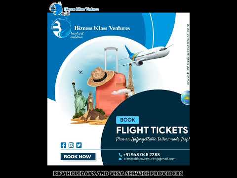 , title : 'BKV HOLIDAYS & VISA SERVICE PROVIDERS |#travel #tourism #booking'
