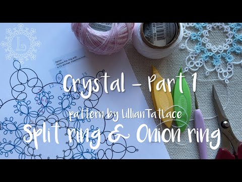 Tatting Tutorial for “Tiny Frozen Water Snowflake ” without bead designed by LillianTatLace
