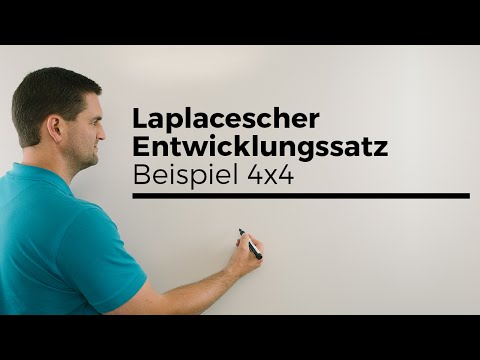 Laplacescher Entwicklungssatz, Beispiel 4X4, Determinante bestimmen | Mathe by Daniel Jung
