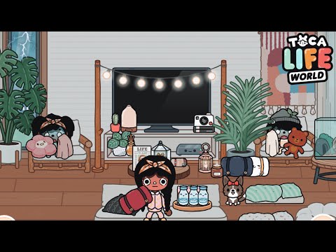 WE GOT CAUGHT IN A THUNDERSTORM⛈️😰|Toca boca roleplay|*With voice*🔊