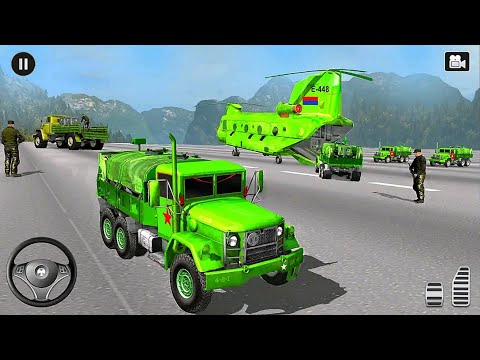 US Army Vehicle Transporter Truck Helicopter Cargo Simulator - Android iOS Gameplay
