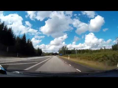 Going west on national road 24 / Riksväg 24 from Hässleholm to Örkelljunga