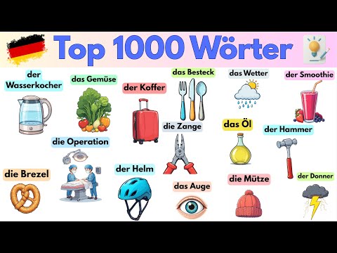 Top 1000 deutsche Wörter 🚀 | Schnell & einfach | Perfekt für Anfänger📘
