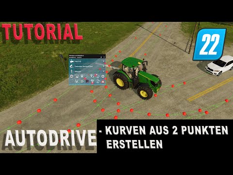 LS22 TUTORIAL - Autodrive - Kurven erstellen, nur Mit Start- und End - Punkt!
