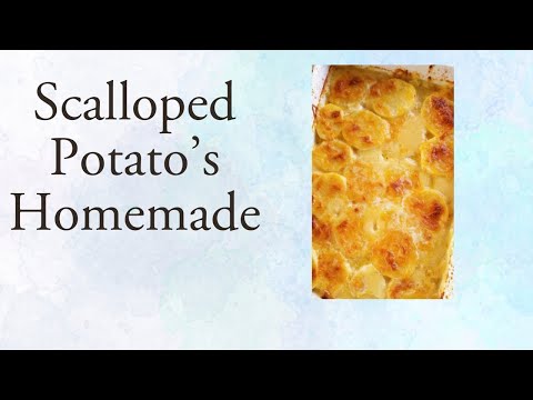 Homemade scalloped potatoes