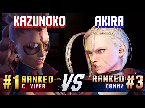 SF6 ▰ KAZUNOKO (#1 Ranked C.Viper) vs AKIRA (#3 Ranked Cammy) ▰ High Level Gameplay