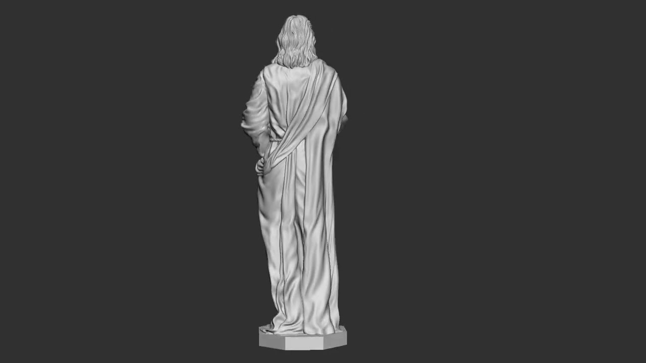 Jesus Sculpture 07 3D Print Model