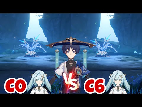 C0 Faruzan vs C6 Faruzan Damage Buff Comparisons | Is She Really that Broken at C6???
