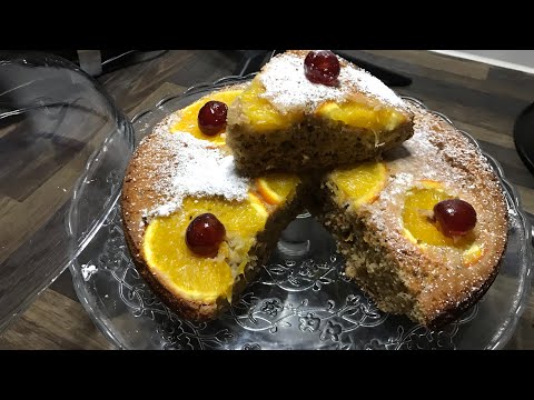 Super moist upside down orange cake 🍊 🍊 كيك الليمون هشة ولذيدة