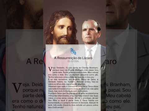 A RESSURREIÇÃO DE LÁZARO #paodiario #williambranham #reflexão