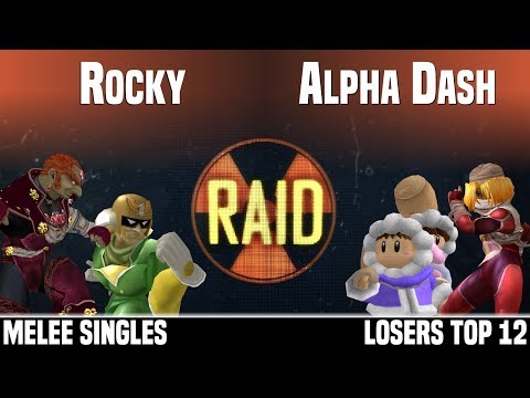 RAID - APT | Rocky (Falcon, Ganondorf) vs OOC | Alpha Dash (ICs, Sheik) - MELEE SINGLES – L TOP 12