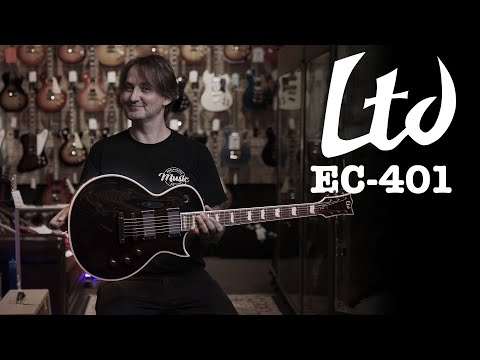 2017 ESP LTD EC-401 Black Gloss EMG 81/60 w/gig bag image 24