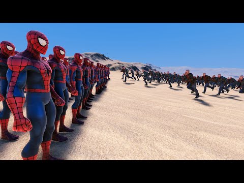 250 SPIDER MAN Vs 20,000 RUNNER ZOMBIES ULTIMATE EPIC BATTLE SIMULATOR UEBS