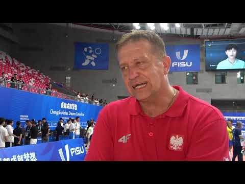 Chengdu 2023. Trener Jacek Pasiński po meczu z Brazylią
